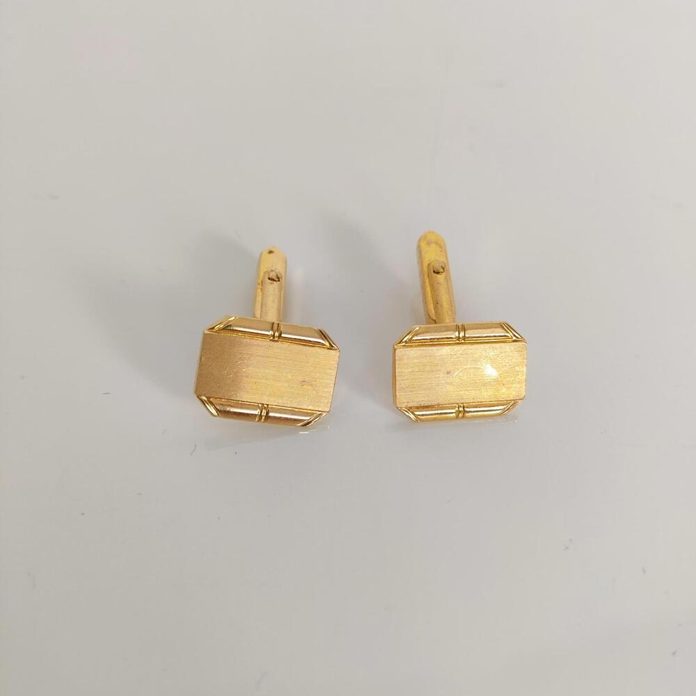 Vintage Golden Color Rectangular Cufflinks for Men
